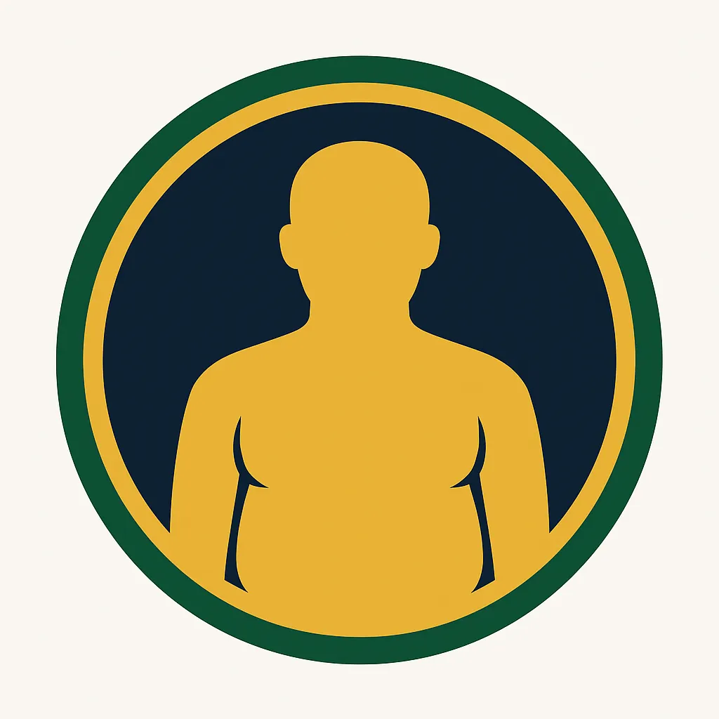 BMI Calculator Tool Logo - Circular design with human body silhouette representing body mass index