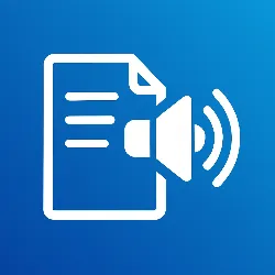 Text to Speech Tool with Multiple Languages Icon - Document and Speaker Illustration