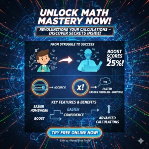 Eye-catching scientific calculator infographic guiding users to master complex math functions.