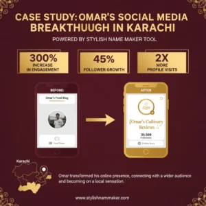 Case study: How Omar from Karachi achieved social media success using the Stylish Name Maker Tool