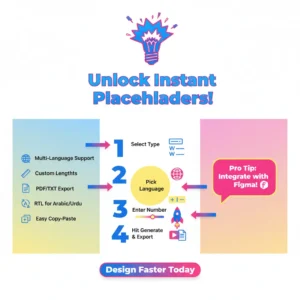 quick-start features and steps for placeholder text creation