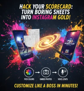 custom cricket scorecards