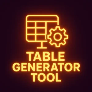Table Generator Tool