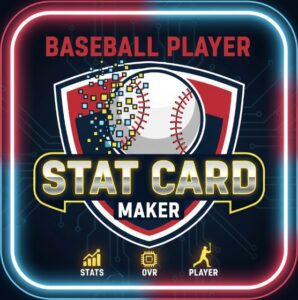 Baseball Player Stats Card Maker