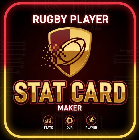 Rugby Player Stats Card Maker