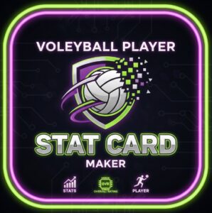 Volleyball Player Stats Card Maker
